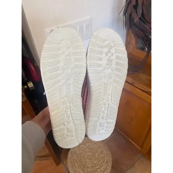 HEY DUDE ART WALLY AMERICANA SLIP ON SHOES SIZE 41 - Picture 5 of 7